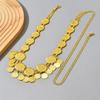 Fashion Gold Color Waist Chain Coin Tassel Handmade Bridal Jewelry Belt Metal Ethnic Style Waist for Wedding Gown Long Dress