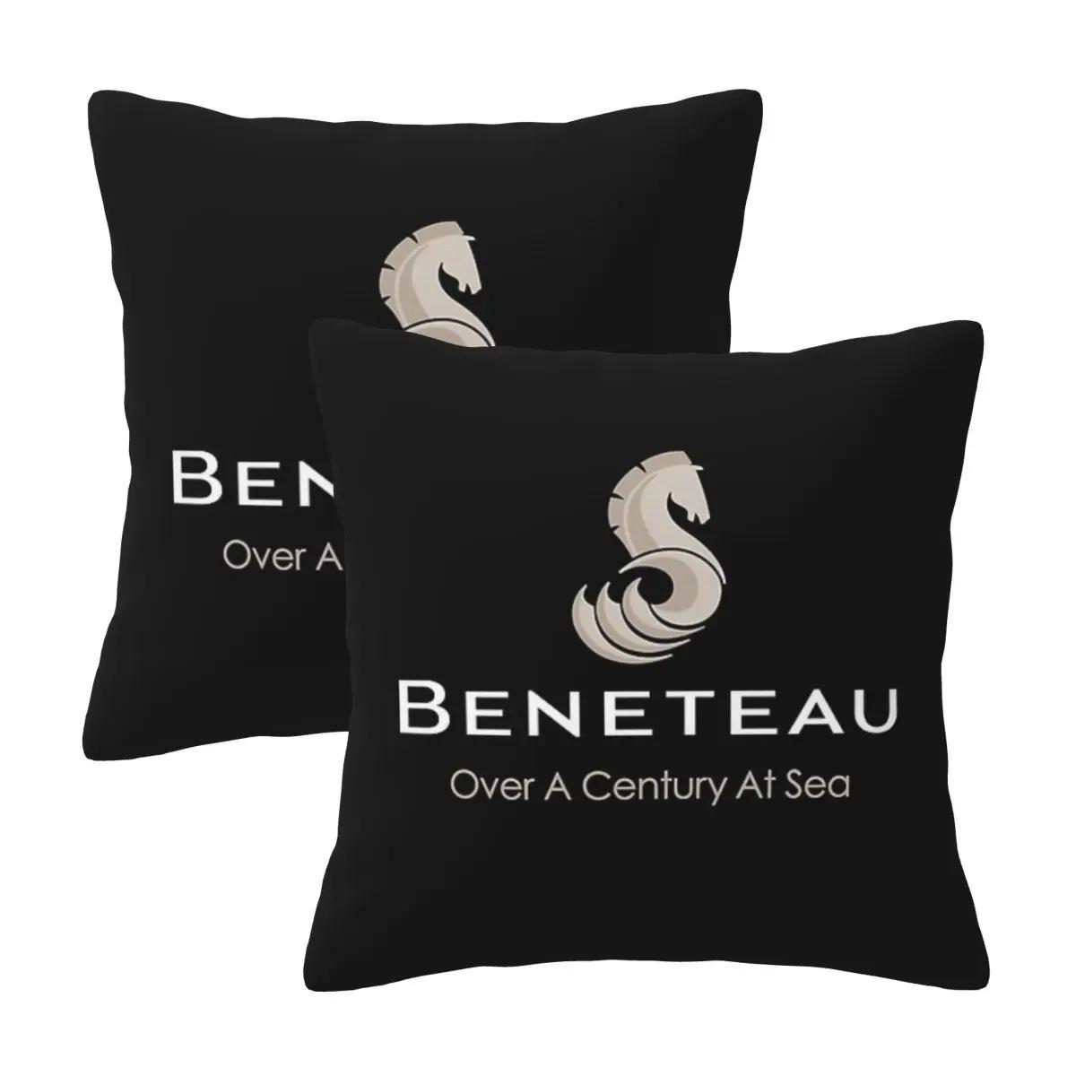 Beneteau Sailboat Sailing Yacht 2 Pcs Square Pillowcase Pillow Cover Cushion Decor Comfort Throw Pillow For Home Sofa Peach skin 18*18(CM)-2Pcs