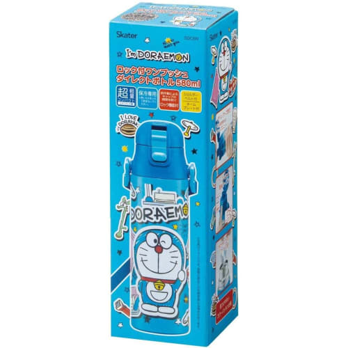 Skater Water Bottle, Doraemon Sticker, 580ml, Direct Drinking, Stainless Steel, Sports Bottle, SDC6N-A
