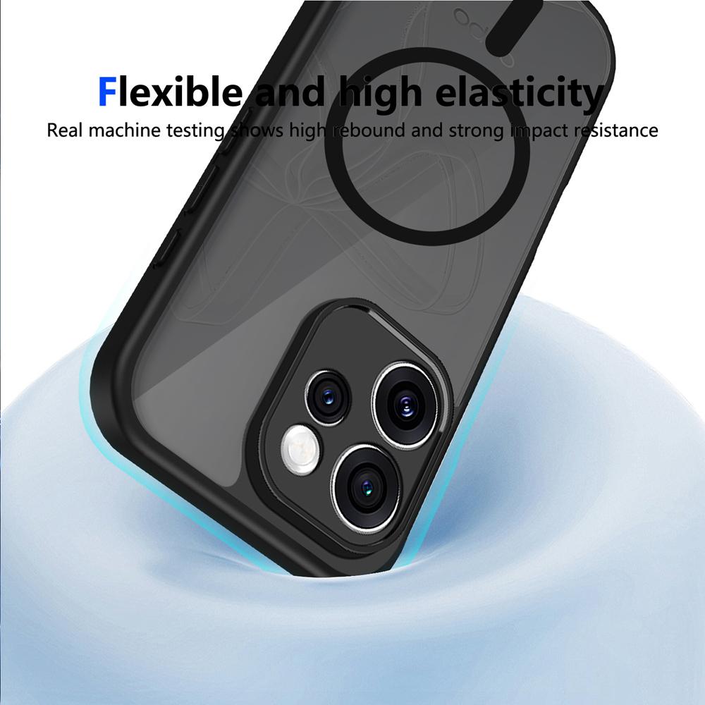 KEYSION Custodia Magnetica per Telefono per OPPO Reno15 Pro Max 5G Silicone+PC Traslucida Opaca Antiurto per OPPO Reno15 F 5G