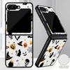 Halloween Ghost Pumpkin Case For Samsung Galaxy Z Flip 8 7 FE 6 5 4 Z Flip8 Flip7 Flip6 Flip5 Hybrid Leather Skin Hard PC Bumper Cover
