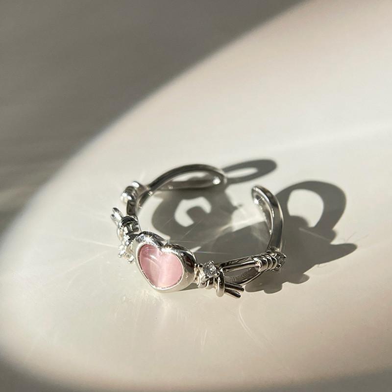

Eyecatching Heart Pink Shaped Ring Crafted From Copper For Stylish Women
