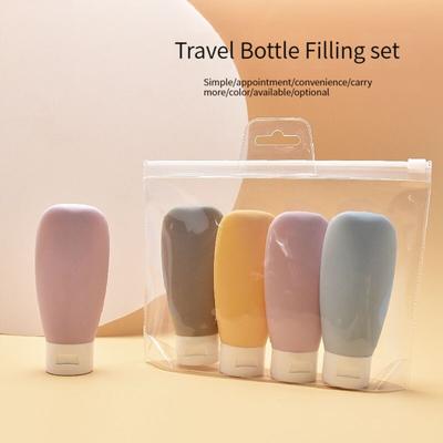 Flacon Tube à Presser Morandi Portable pour Distribution de Produits de Soin de la Peau Lotion Crème Mains Gel Douche Kit Voyage Remplir Vide