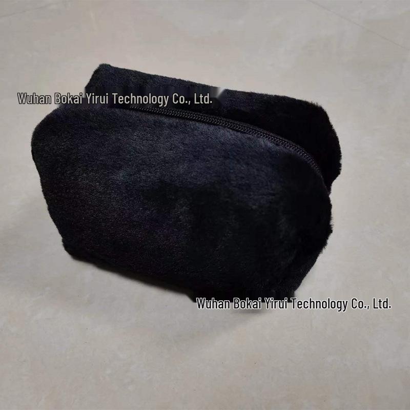 Candy Color Embroidered Macaron Plush Pencil & Makeup Bag