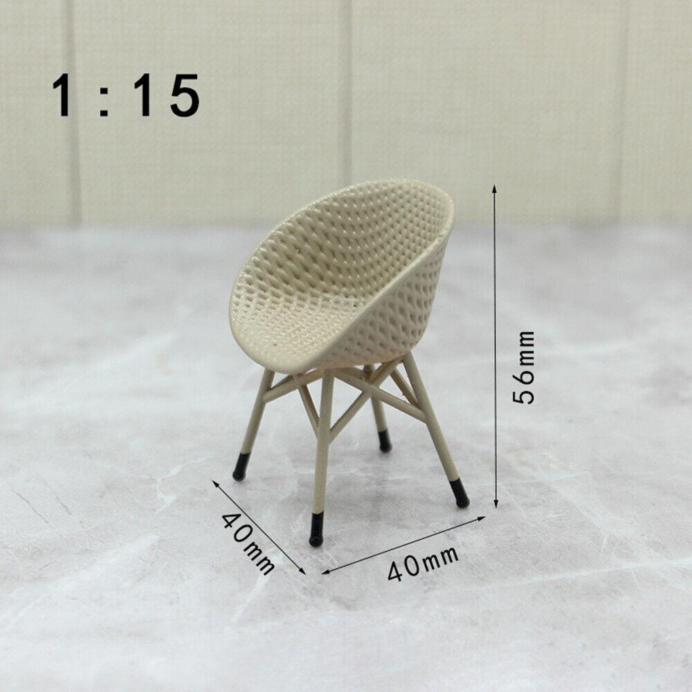 

Кукольный домик, миниатюрный мини-стул из ротанга, чайный столик, стул из смолы, декор кукольного дома