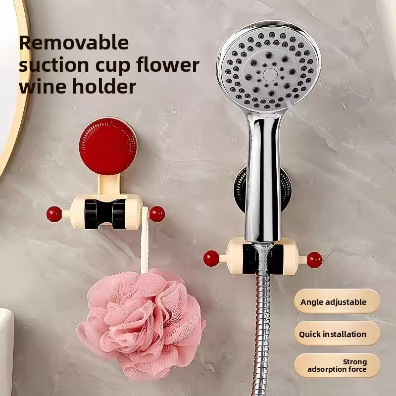 No-Drill Adjustable Suction Cup Shower Mount