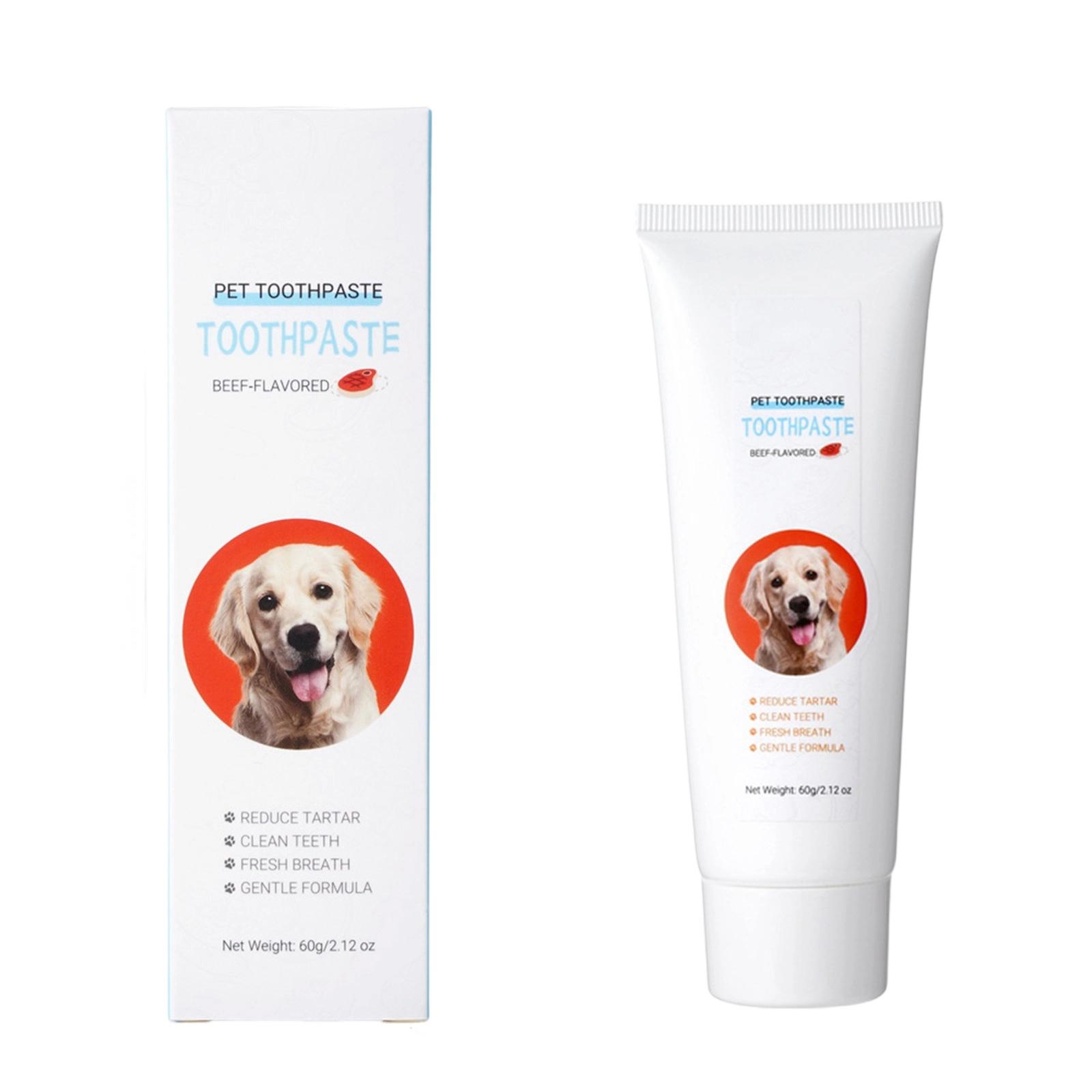 

Pet Toothpaste With Beef, Toothbrush And Toothpaste Set For Cats And Dogs, Suitable For Small Dogs To Remove Tartar One Size