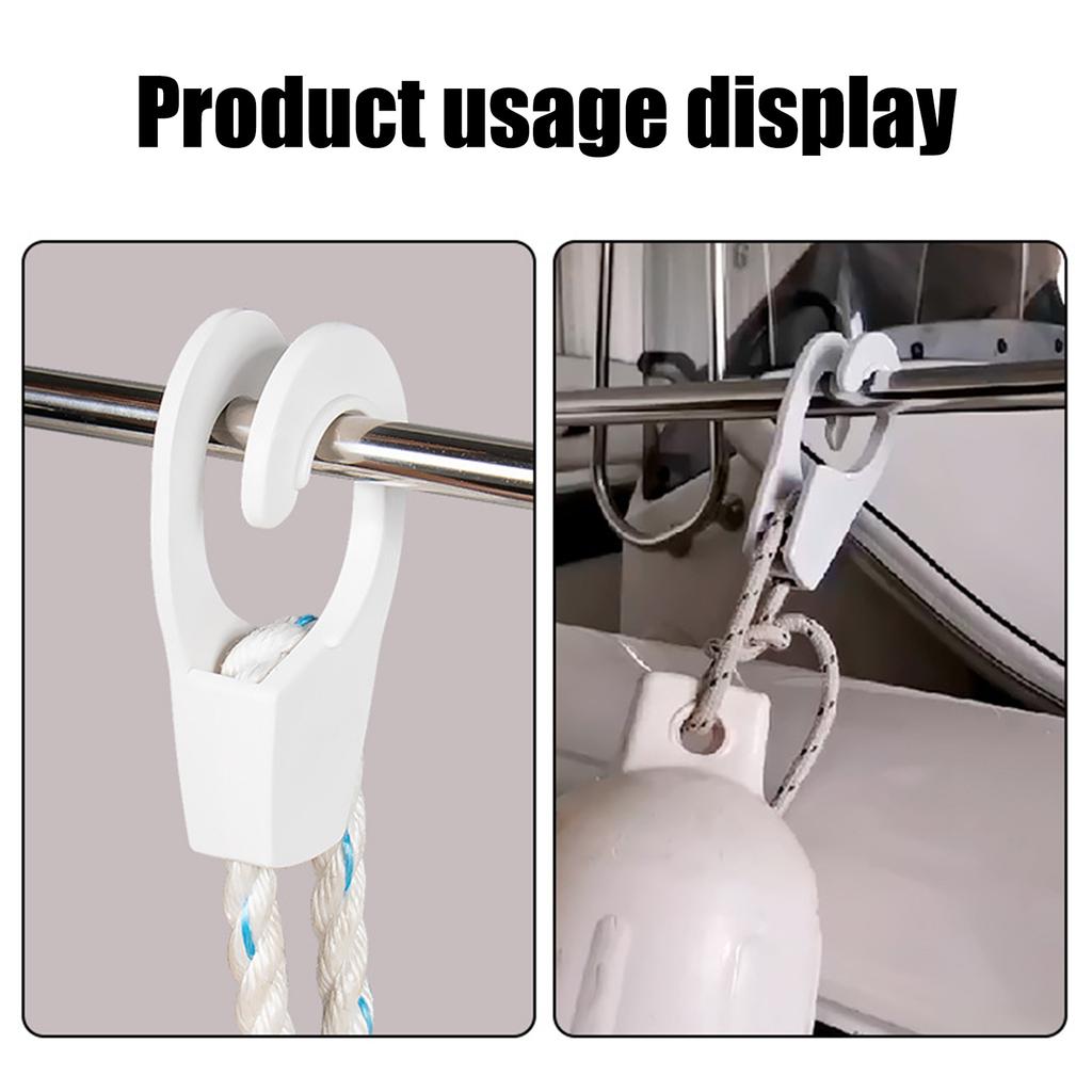 Boat Fender Clips Adjustable Pontoon Boat Square Rail Fender Cleats/Clips/Hangers Hook for Pontoon Bumpers