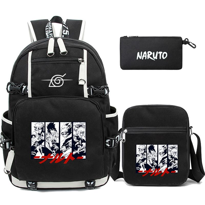 3Pcs/set Anime Backpack for Teen Boy Girl Back To School Backpack Student Schoolbag Men Women Leisure Travel Bag