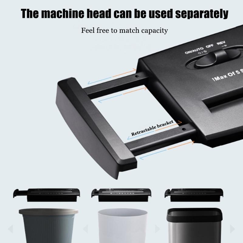 10L 5 Sheet Cross-Cut Paper/Credit Card/Staples Shredder / Basket Home Office 220V