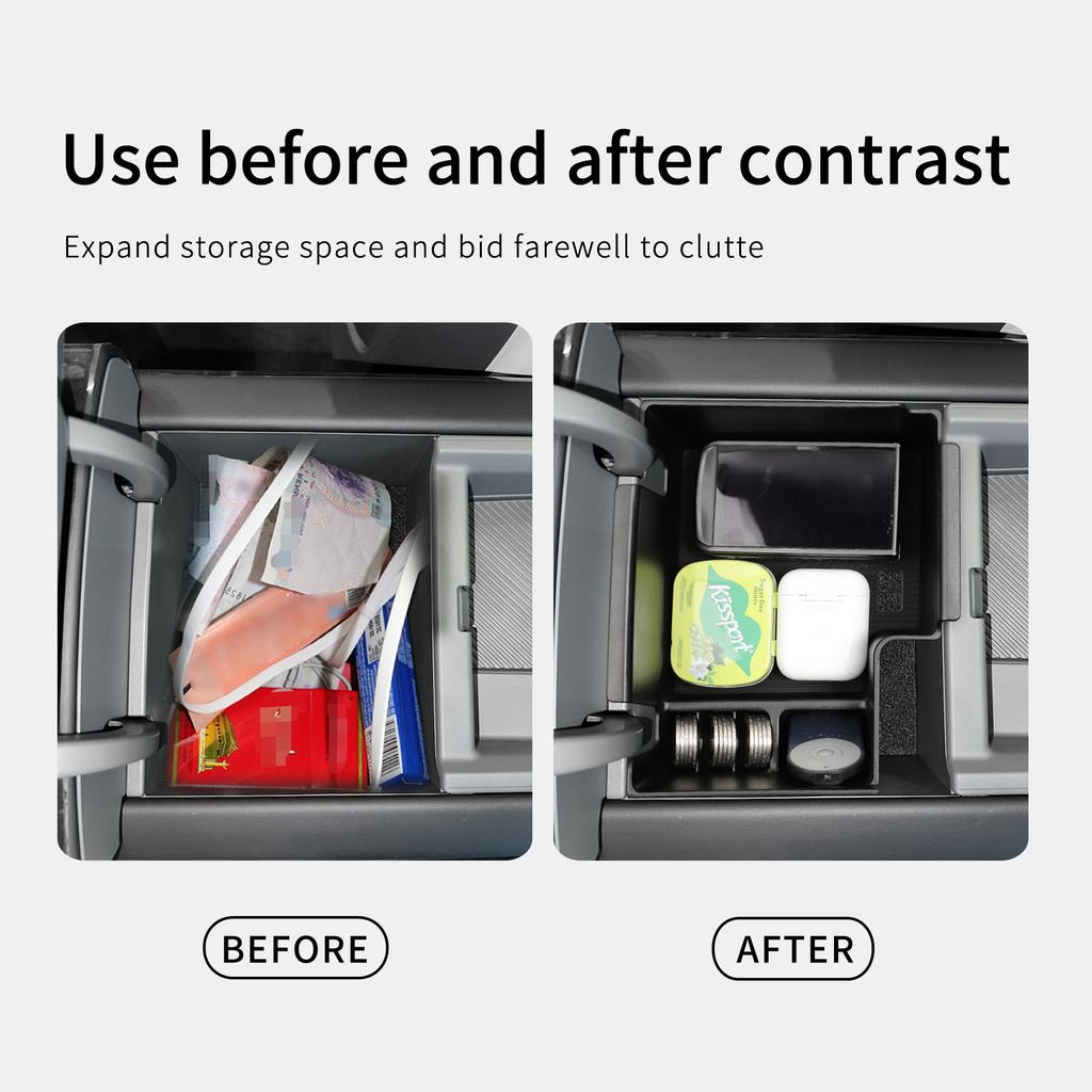 for Kia EV9 2025-2025 Car Armrest Storage Box Interior Accessories Center Console Storage Case Organizer Tidying Tray