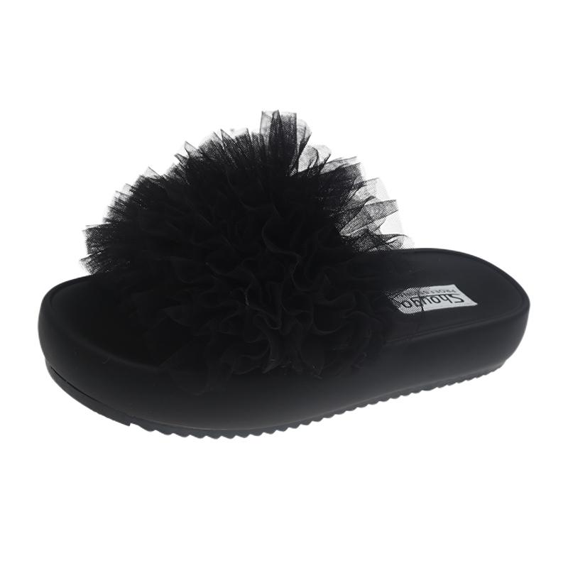 Fashion 2025 New Women's Plush Slippers Fashion Fluffy Light Flip Flops Home Open Toes Living Room Shoes Fashion Sexy Slides