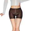 Seamless Aurora Silky Flat Corner Crotch Stockings Panties Sexy Shiny Ultra-thin Silky Large Size Couple Panties