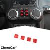 4Pcs Window Lift Control Switch Button Cover Trim For Jeep Wrangler JK JKU 2012+