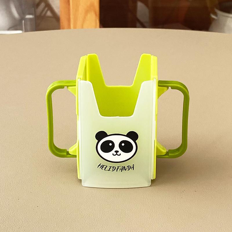 1Pc Children s Portable Milk Cup Holder Durable with Handles Anti-overflow Cup Holders Milk Accessories for Kids светло-зеленый