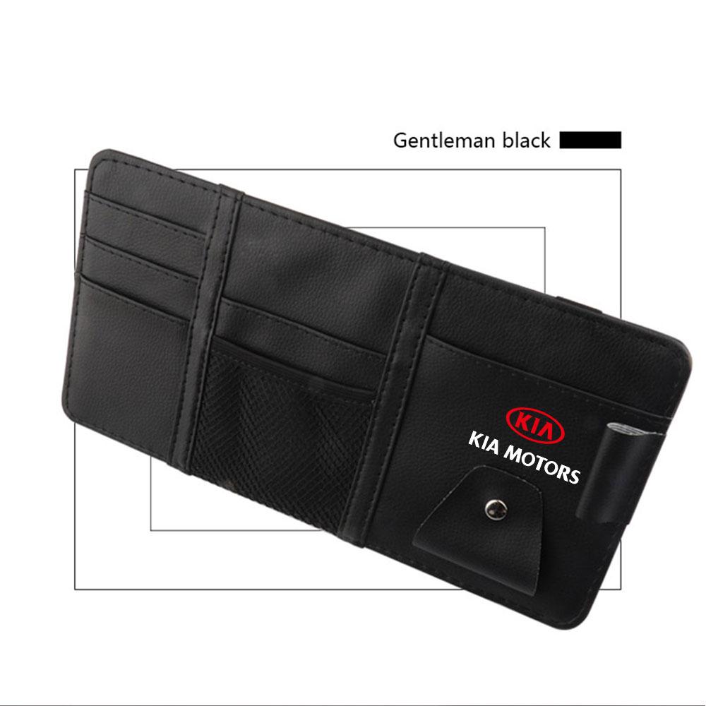 Car Sun Visor Organizer Glasses Clip Pocket Card Storage For KIA Sportage Ceed Sorento Cerato Optima Picanto Rio Soul k5 StonicYJ1