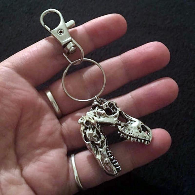 Handmade Tyrannosaurus Rex Skull Keychain Pendant