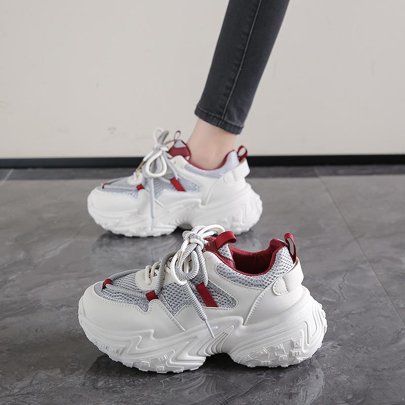 Ins Korean Version of the New Dad Shoes Girl 2025 Autumn Student Sports Running Casual Thick Sole Height Increase FB9912