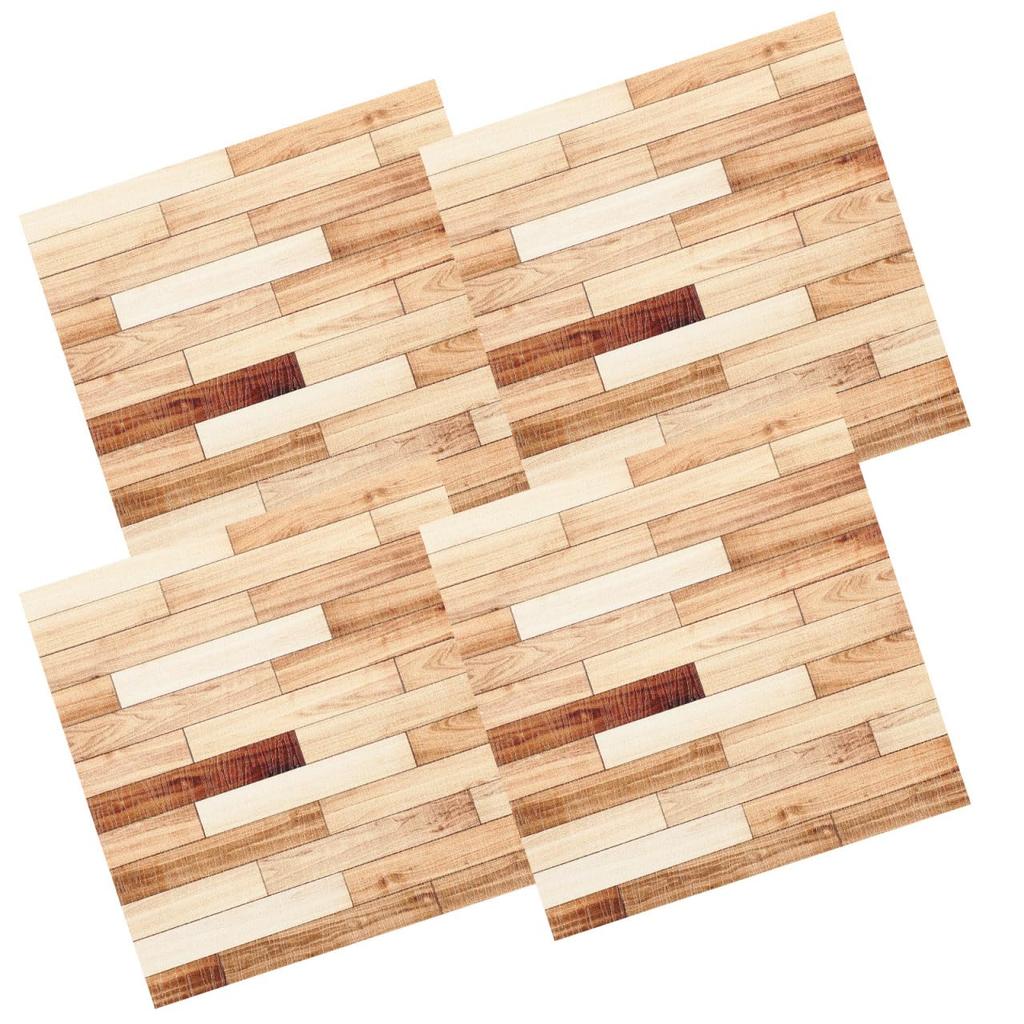 Ibasenice Puppenhaus 4 Miniatur Kinder DIY Holzmaserung Boden Mix and Match Bodenbelag Zubehör Böden, Teile, Dekoration, Platten,