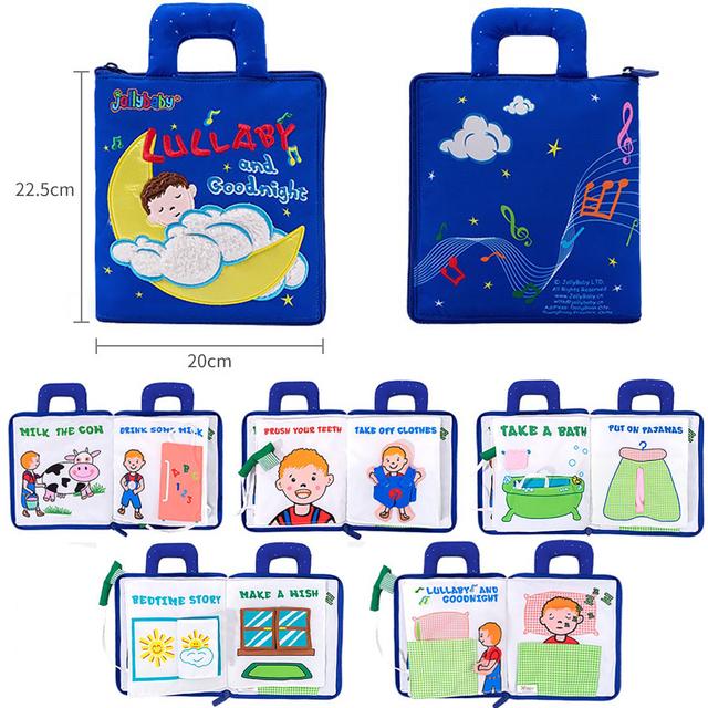 Montessori Toys for Kids Baby Cloth books Learning Education 3D Quiet Fabric Activity Story Book For Toddlers Enlightenment Gift