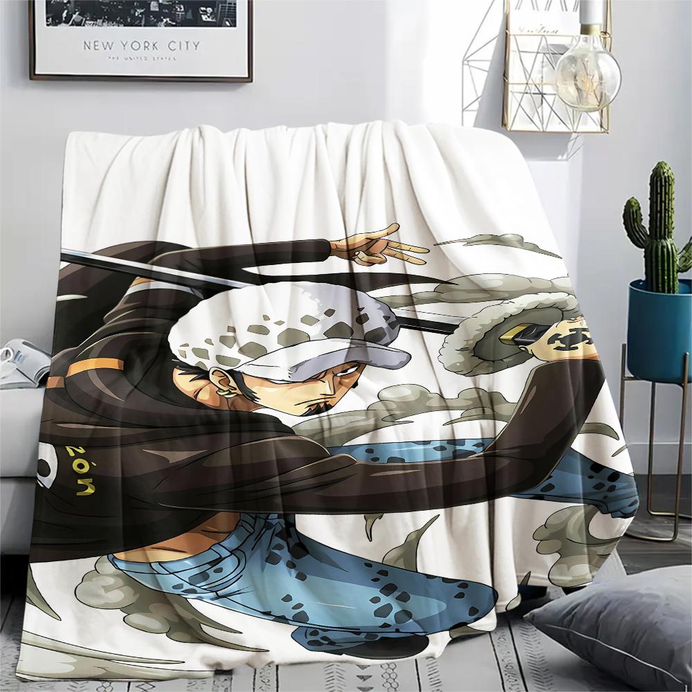One Piece Character Print Flannel Blanket,High Quality Comfortable for All Seasons,Home Decor,Warmth and Comfort,Perfect for Christmas Gifts