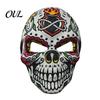 Festival-Kostümzubehör Tag der Toten Totenkopfmaske, Halloween Zucker Vollgesichts-Realistische Maske für Erwachsene Maskenball-Party-Accessoire Cosplay,