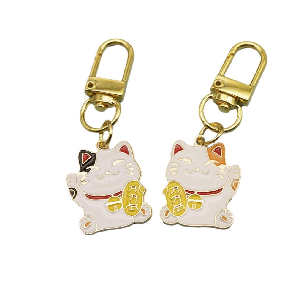 Lucky Cat Keychain Charm for Students - Kaki Kaki Ru Yi Bag Accessory