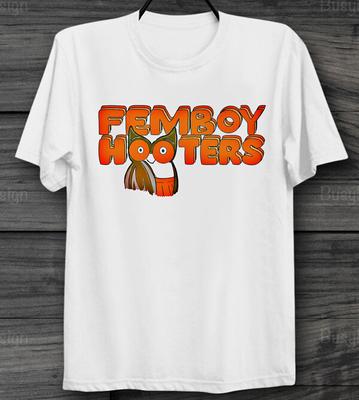 Femboy Hooters Gufo Seno America Uccello Maglietta Poster Unisex Uomo Donna Top