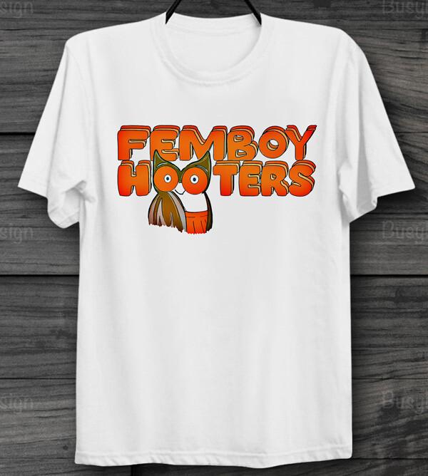 

Фембой Hooters Сова Сиськи Америка Птица Футболка Постер Унисекс Мужской и Женский Топ M