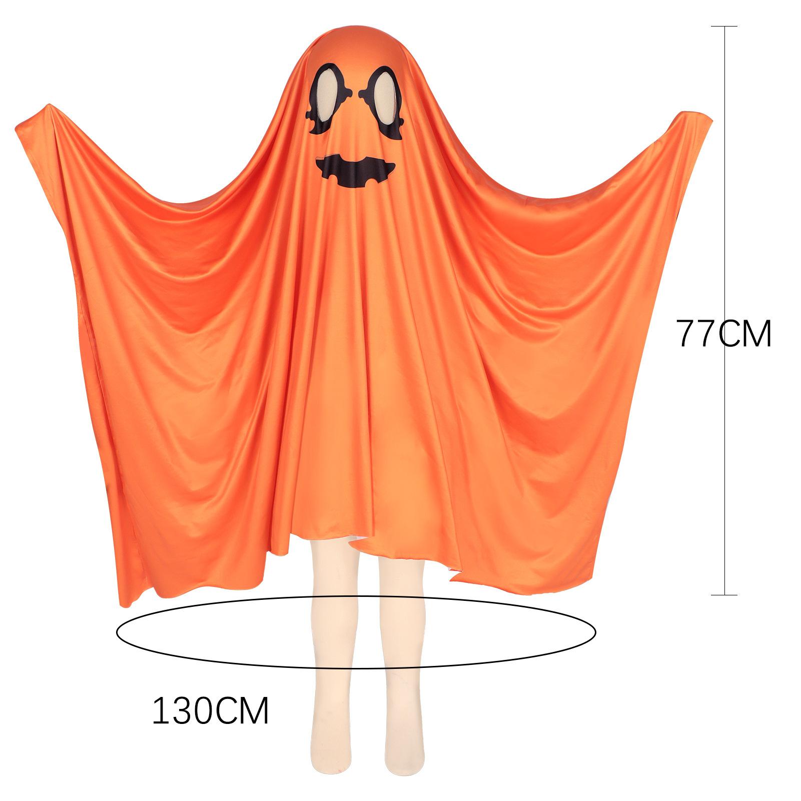 

Костюм тыквы на Хэллоуин, плащ привидения, плащ, макияж для вечеринки, наряд для взрослых Average size