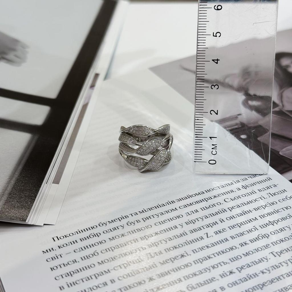 Bague en argent avec oxyde de zirconium, émail, poids du produit 9,85 g (2175254)