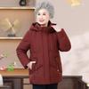 Hooded White Duck Down Jacket for Middle-Aged and Elderly Women - Short, Stylish, Thick Winter Coat for Mothers & Grandmothers