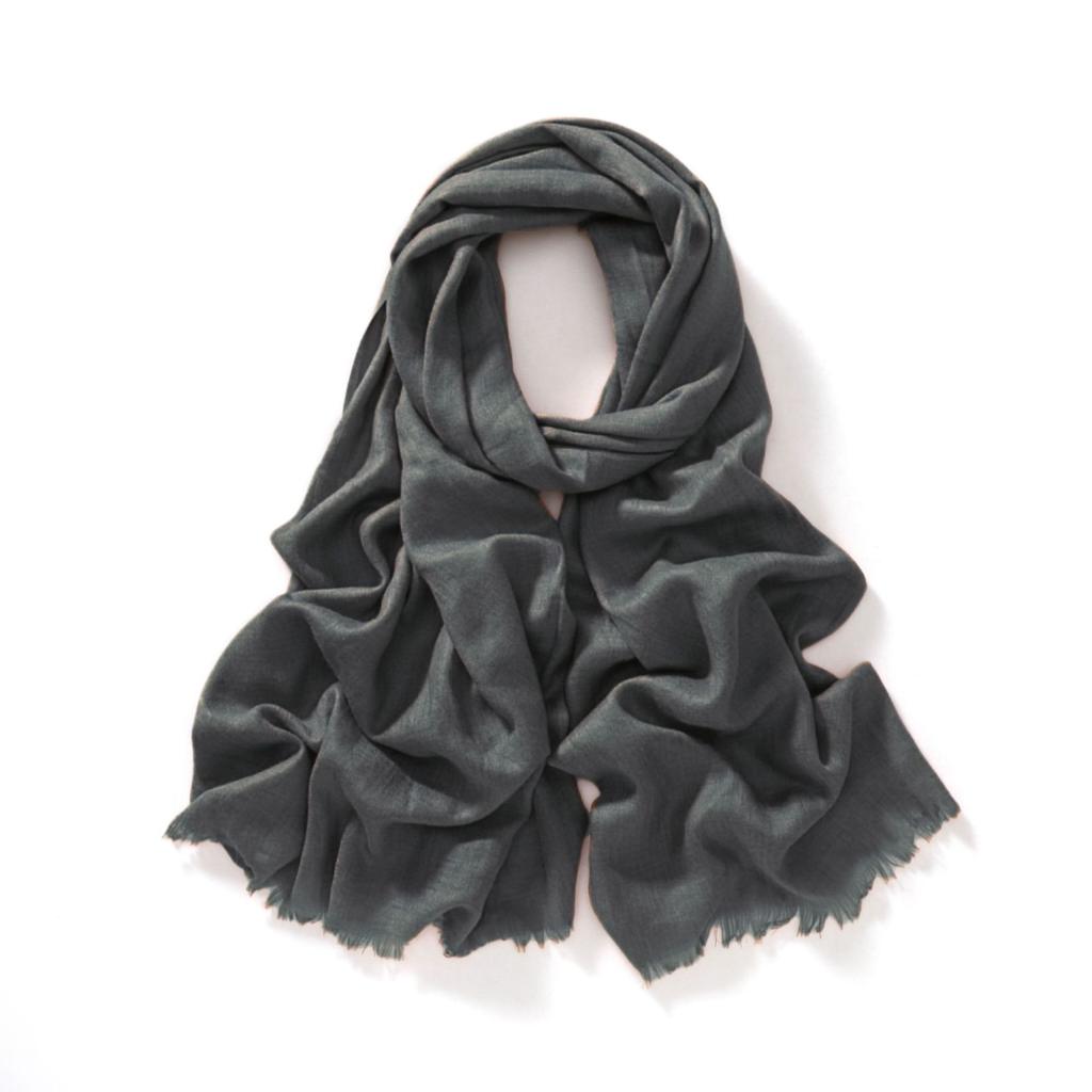 New Ultra-thin Fiber Solid Color Macaron Scarf Women's Winter Fashion Cotton and Linen Shawl Fringed Warm