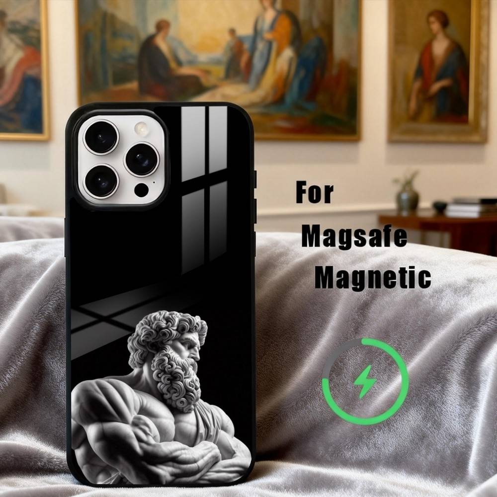 Greek Mythology Statue Fitness GYM Phone Case For iPhone17,16,15,14,13,12,11 Plus,Pro Max Magnetic For Magsafe Wireless Charging