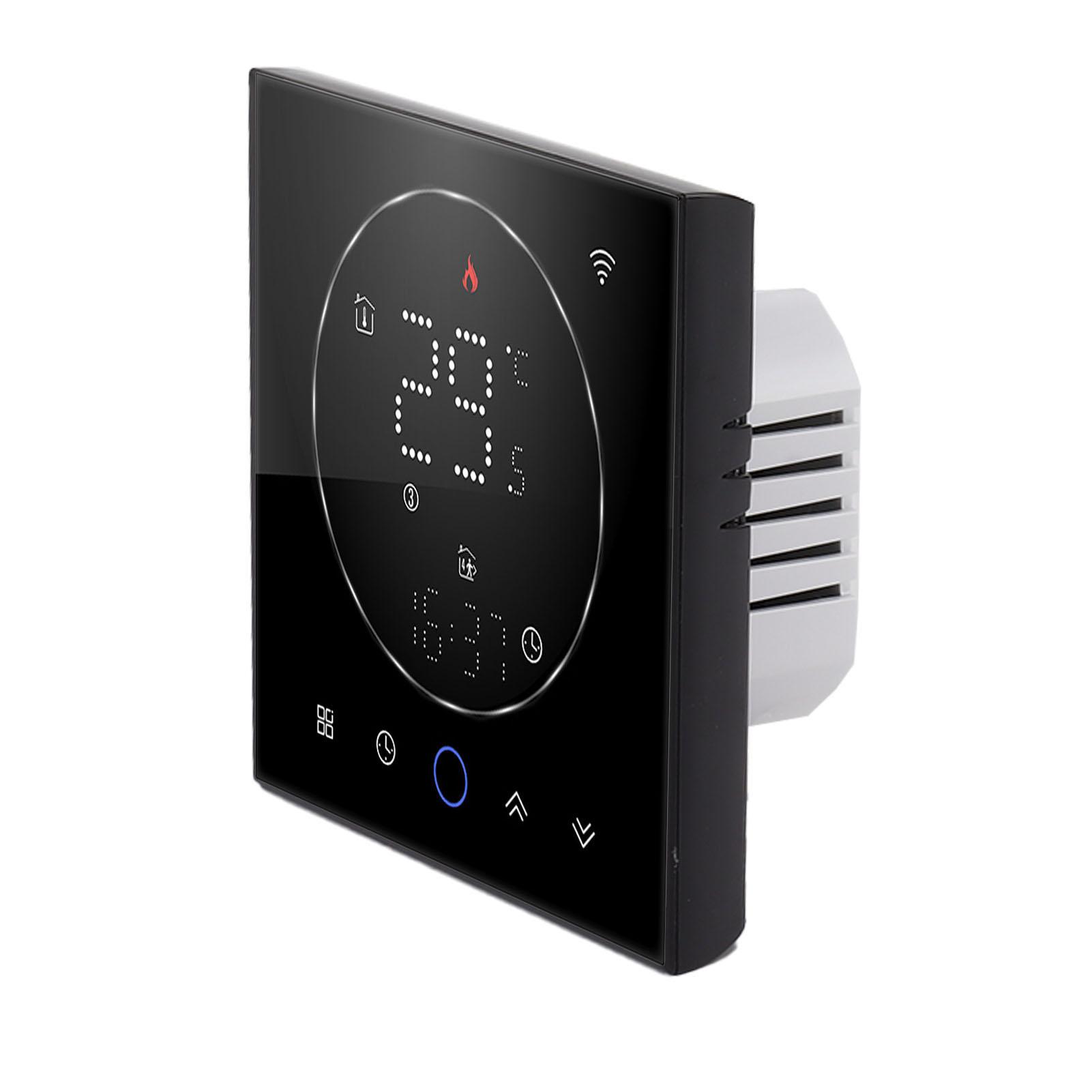 

Smart Thermostat LED Multi Color Screen High Accuracy Voice Control Programmable WiFi Thermostat for Water Valve Control Water Heating AC 95 to 240V