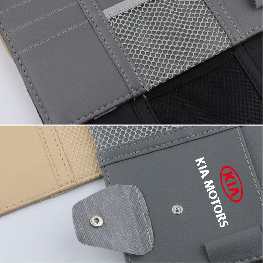 Car Sun Visor Organizer Glasses Clip Pocket Card Storage For KIA Sportage Ceed Sorento Cerato Optima Picanto Rio Soul k5 StonicYJ1
