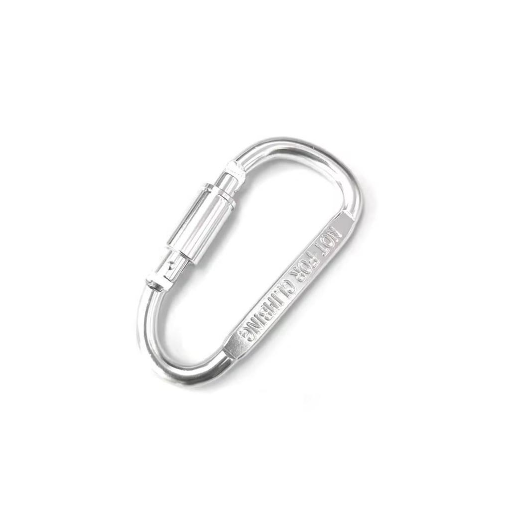 "Premium 8CM Lockable D-Type Mountaineering Buckle – Quick-Hang Aluminum Backpack Clip"