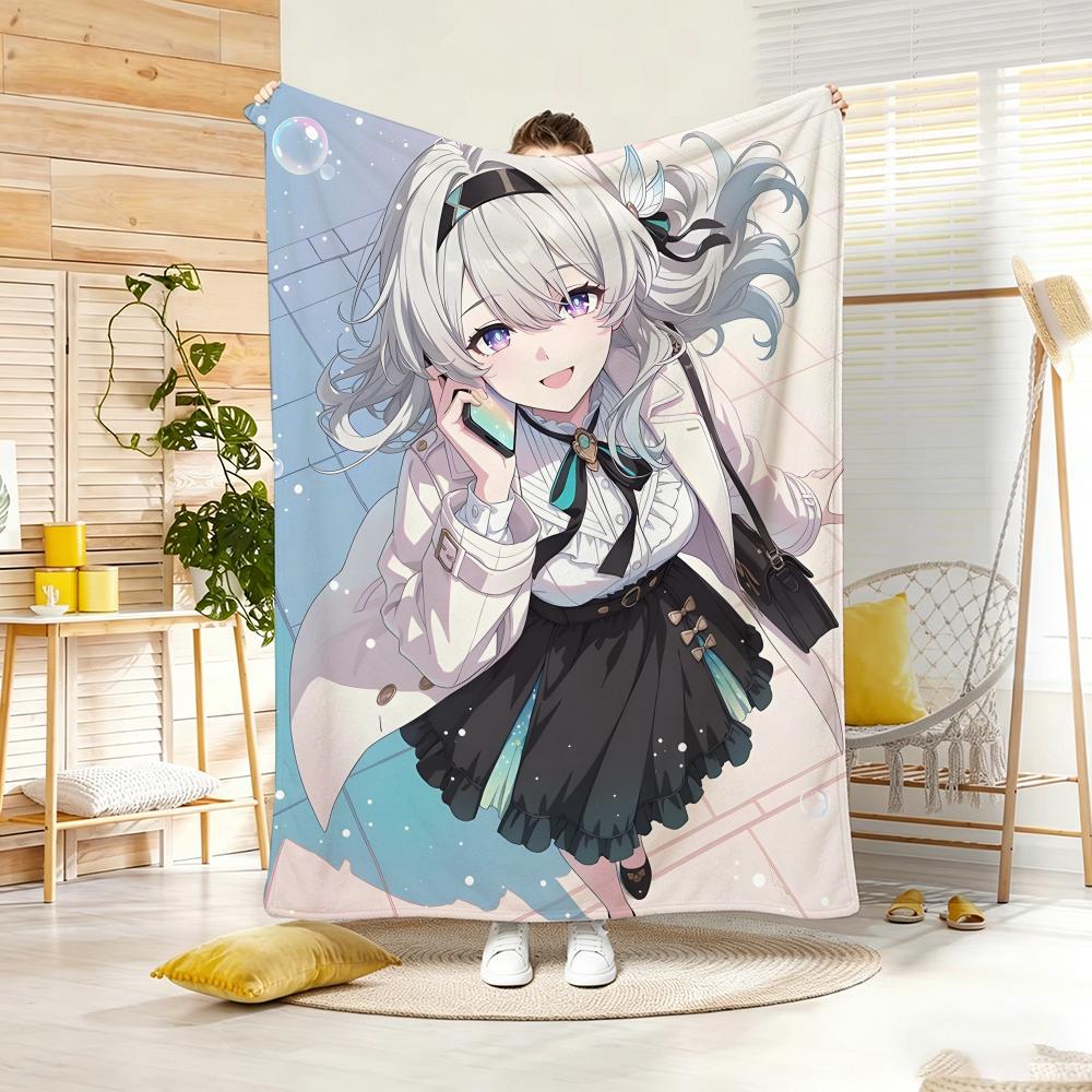 Hit Anime F-Firefly G-Girls Throw Lightweight 240G Flannel Blanket Soft Skin-Friendly For Summer Cooling