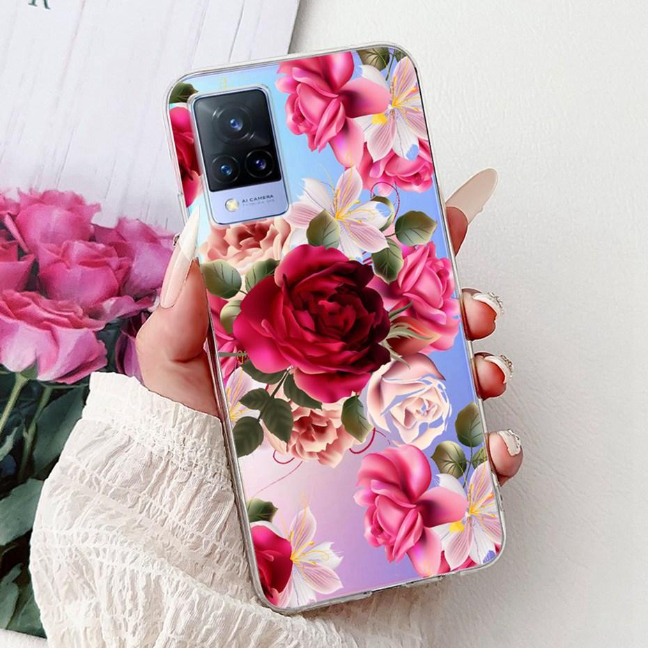 Cute Painting Phone Case For Vivo V21 V21e 4G 5G Soft Silicone TPU Back Covers For Vivo V21s V21 V21E Cases Bumpers