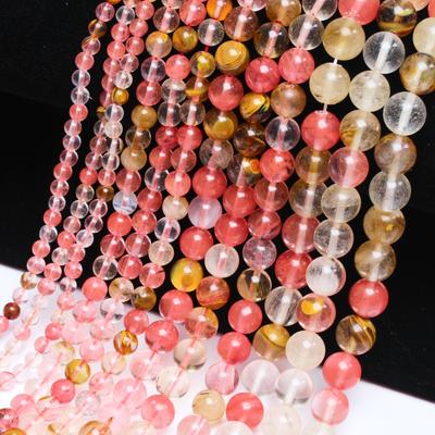 Damen 4mm/6mm/8mm/10mm 20-40 Stück Perlen Geschenke DIY Armband Natürlicher Charme Zubehör Glatte Runde Lose Perlen Für Schmuckherstellung Mädchen Zubehör