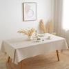 Minimalist Striped Linen Tablecloth Tassel Fringed Cotton Flax Cover for Dining Table, Coffee Table & Sideboard Home Decor