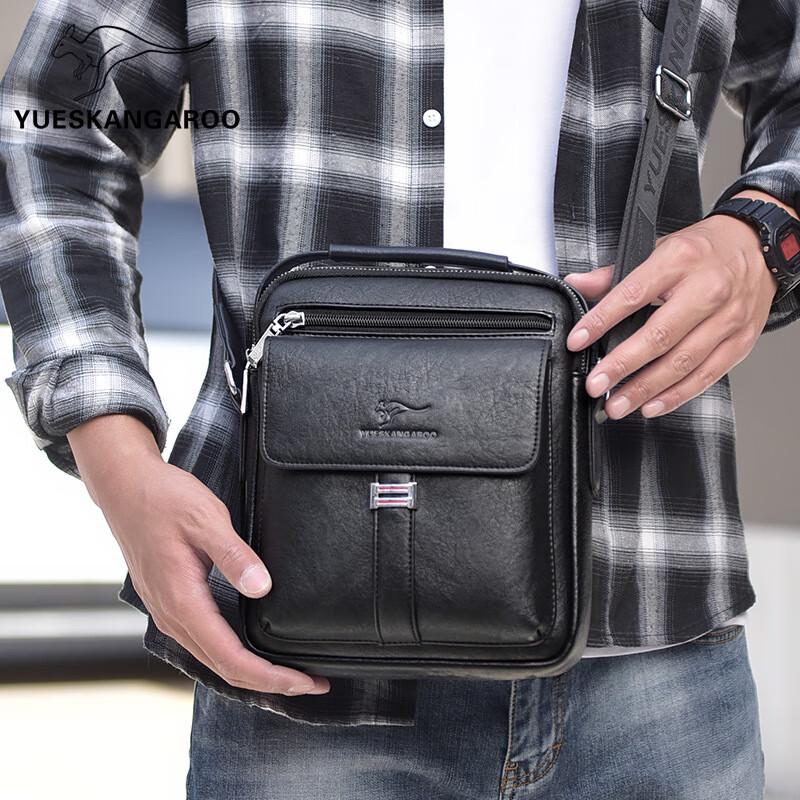 YUESKANGAROO Men s Business Casual Crossbody Shoulder Bag