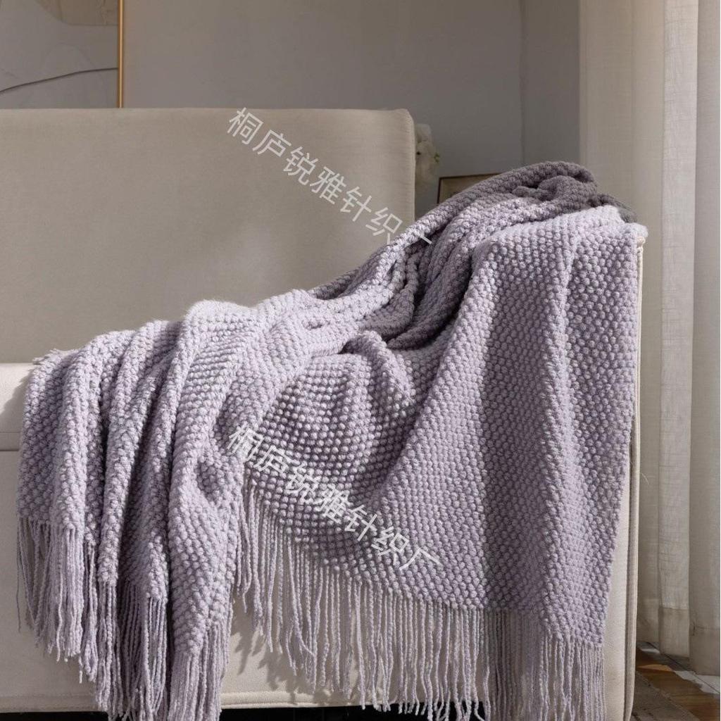 Simple Style Decorative Wool Blanket for Home or Sofa Use