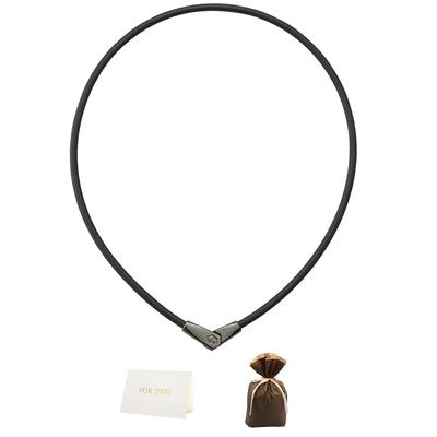 Necklace Orto ALT Adjustable X with Gift Bag Message Card (L 51cm/Black Black) &