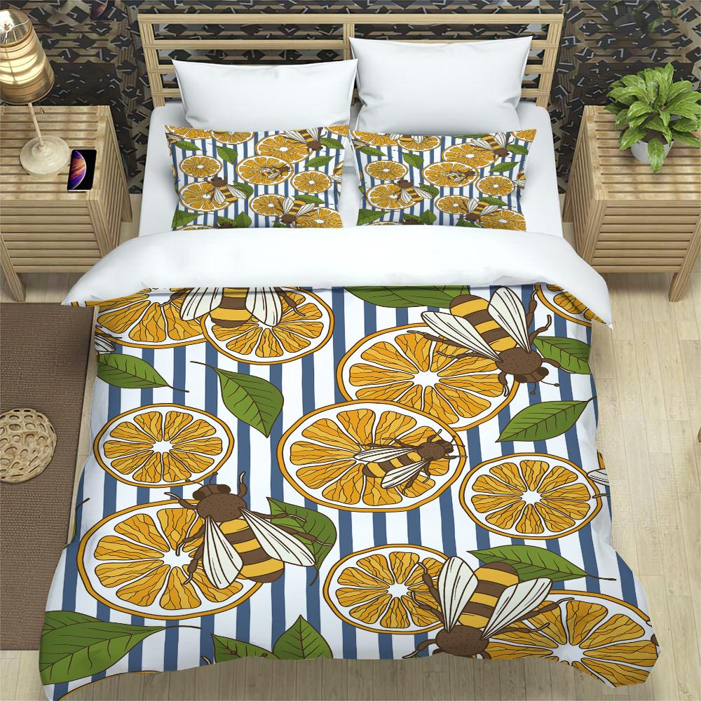 Fiori Tucano Re Regina Copripiumino Donna Vintage Floreale Set Biancheria da Letto Blu Pianta Copripiumino 2/3pz Poliestere Coperta Trapuntata