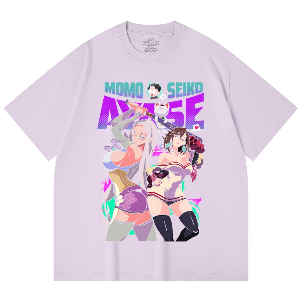 230 Gsm 100% Cotton Dandadan V22 Momo Seiko Print Unisex Heavy Cotton T Shirt