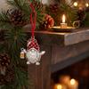 Seasonal Wall Decorations Christmas Gnome Ornament, Red Hat Festive Hanging Tree Ornaments Decor, Metal Faceless Dwarf Ornament for Xmas