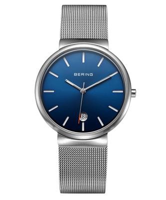 Orologio Bering Classic Scandinavian Carved Mesh, Argento, 11035-007