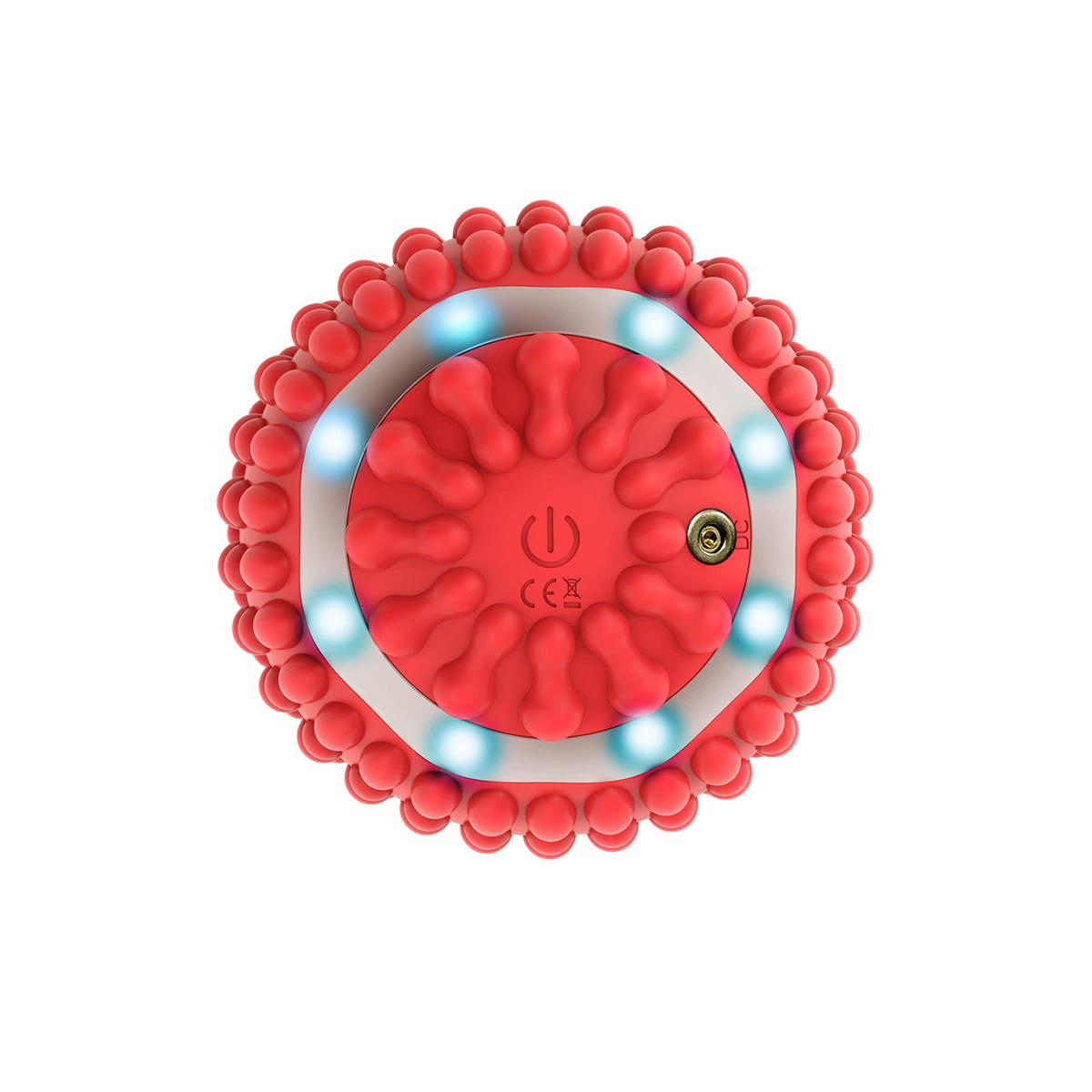 New Peanut Vibration Ball Yoga Fitness Ball Neck Massage Sports Yoga Plantar Fascia Ball Health Massage Deep Relaxation красный