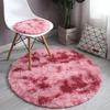 Round Plush Carpet Gradient Color Rug For Living Room Bedroom Rugs Christmas Fur Mats Modern Carpet